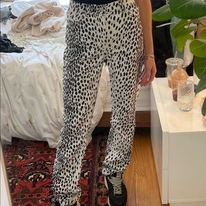 Reformation printed straight leg high rise jeans size 24